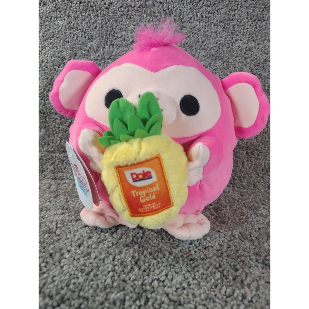 Zuru Snackles Series 2 Oli Pink Monkey and Dole Pineapple 8" Plush NWT